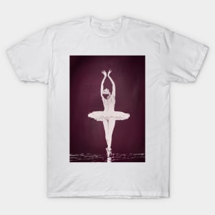 The Swan Ballerina in Tutu T-Shirt